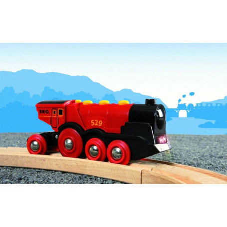 BRIO Train Mighty Red Action Locomotive Battery Powered - Image 3