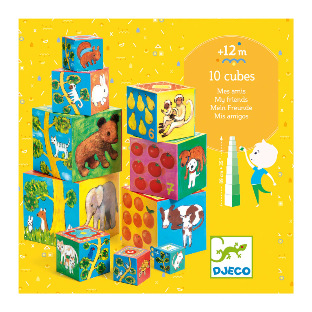 Djeco Stacking Cubes My Friends - Image 4