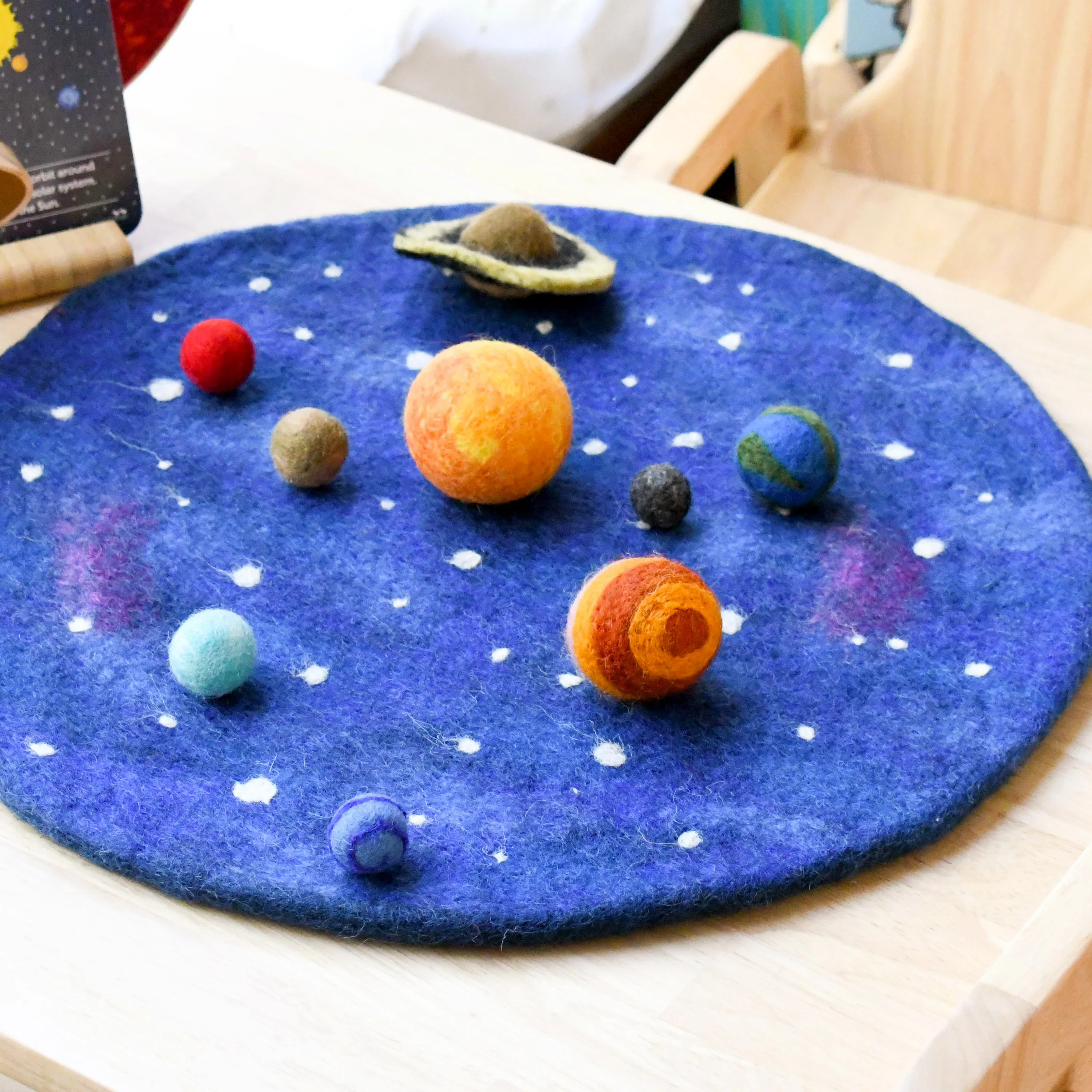 Tara Treasures - Solar System Outer Space Play Mat with Felt Planets - Image 4